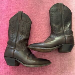 Vintage JUSTIN Women’s Brown Leather Cowboy Boots
